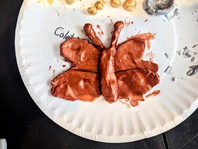 image of a child's clay butterfly