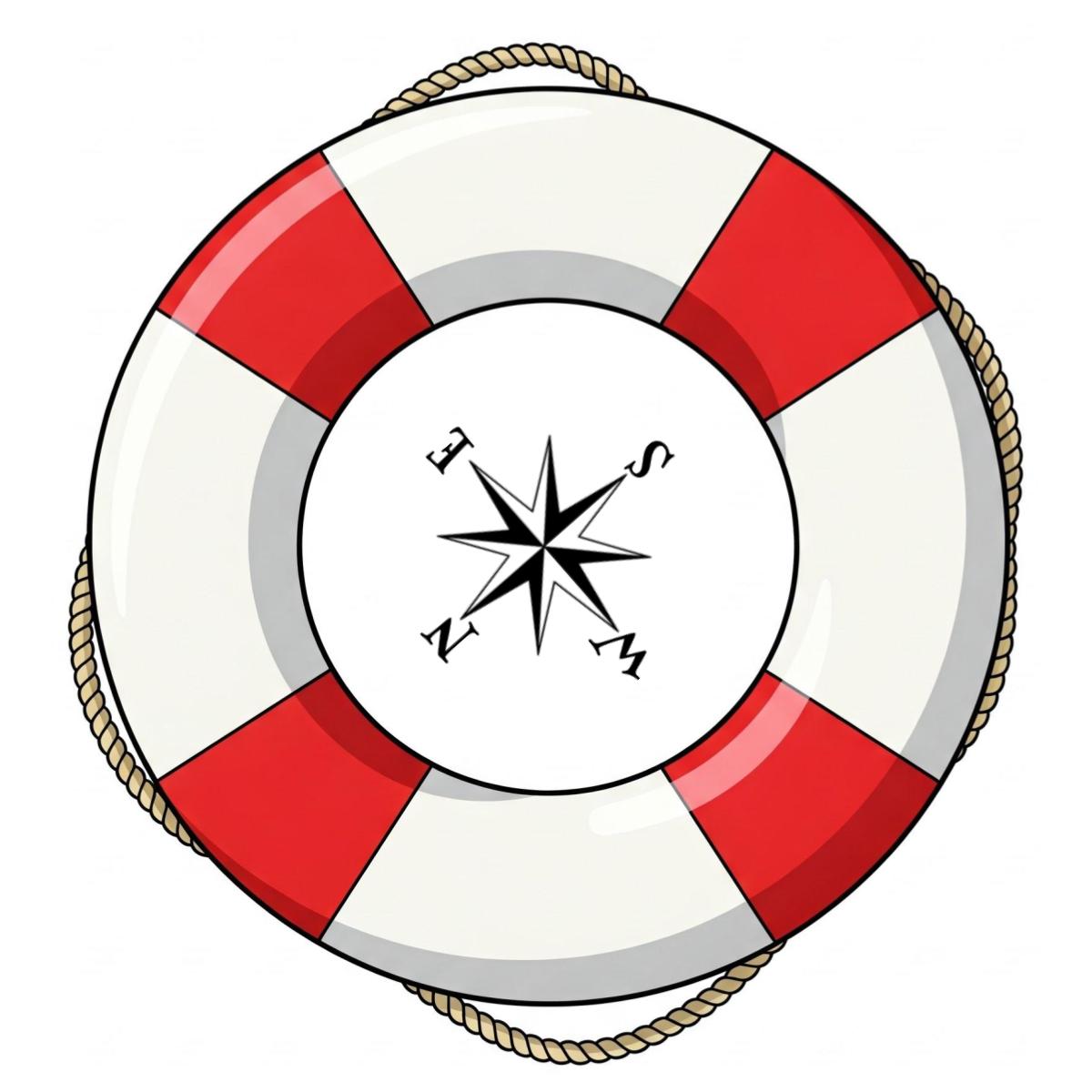 Circular life preserver graphic