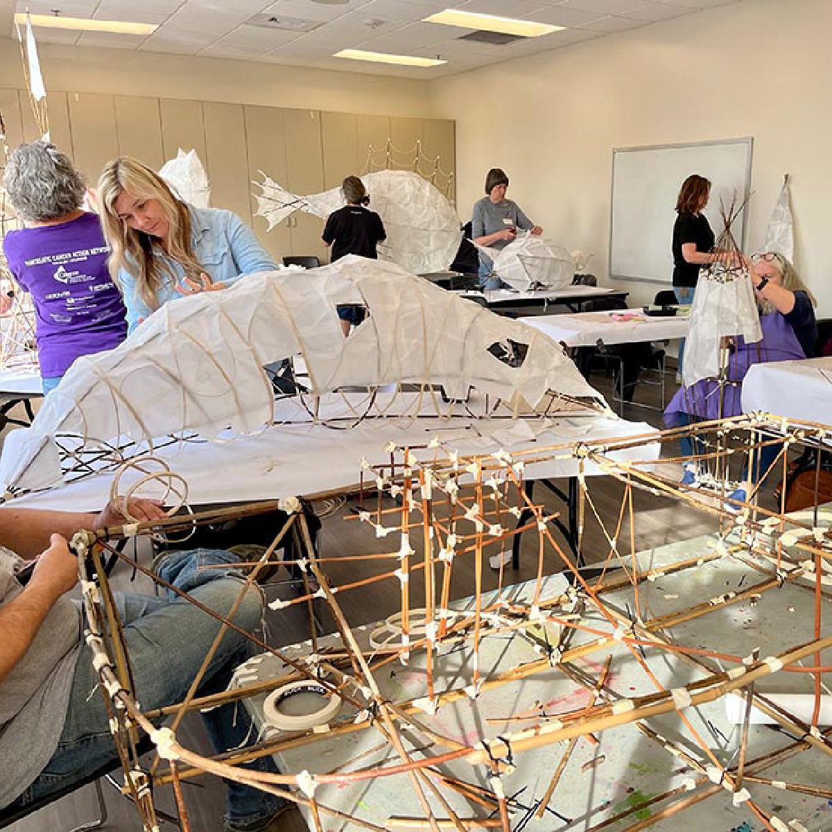 Lantern Making Workshop featuring Adult students