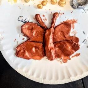 image of a child's clay butterfly